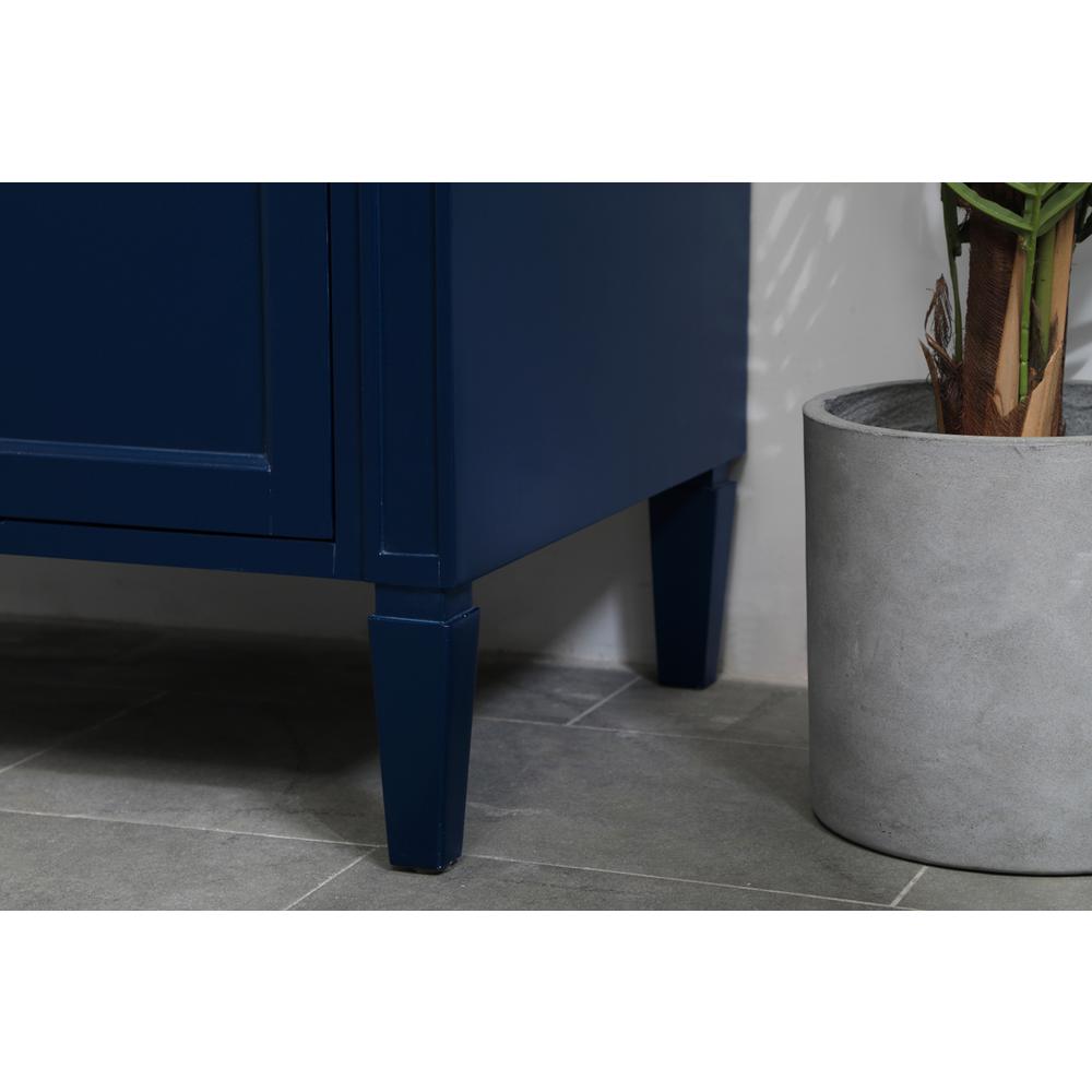 32 inch Single bathroom vanity in blue. Picture 5