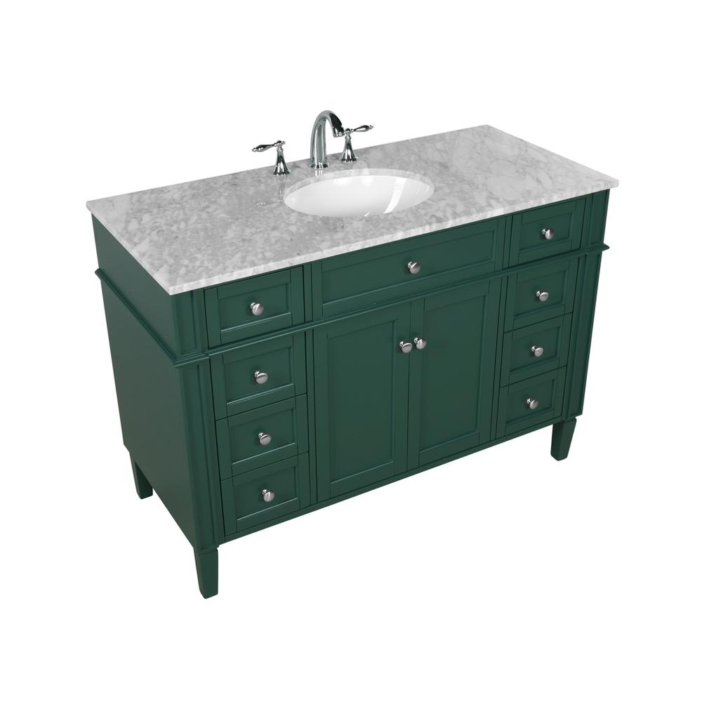 48 inch Single bathroom vanity in green. Picture 8