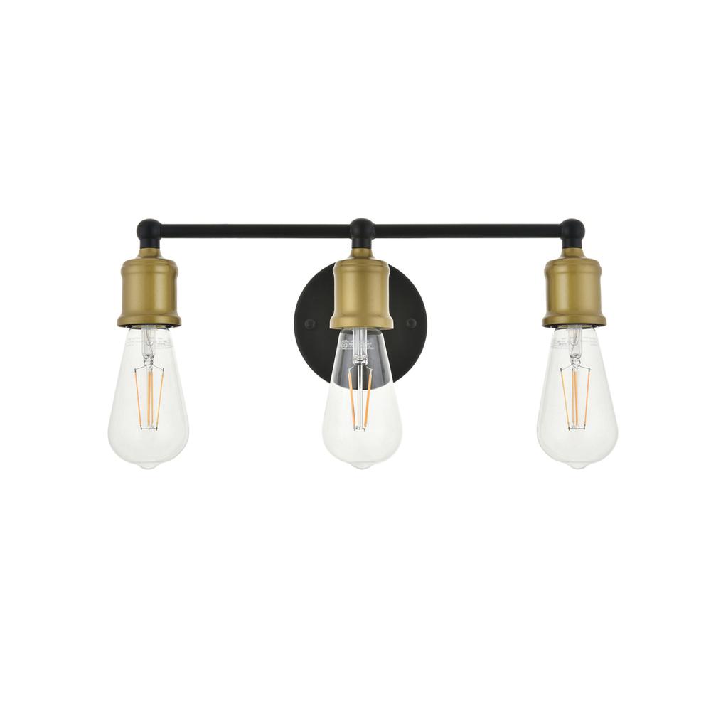 Serif 3 light brass and black Wall Sconce. Picture 2