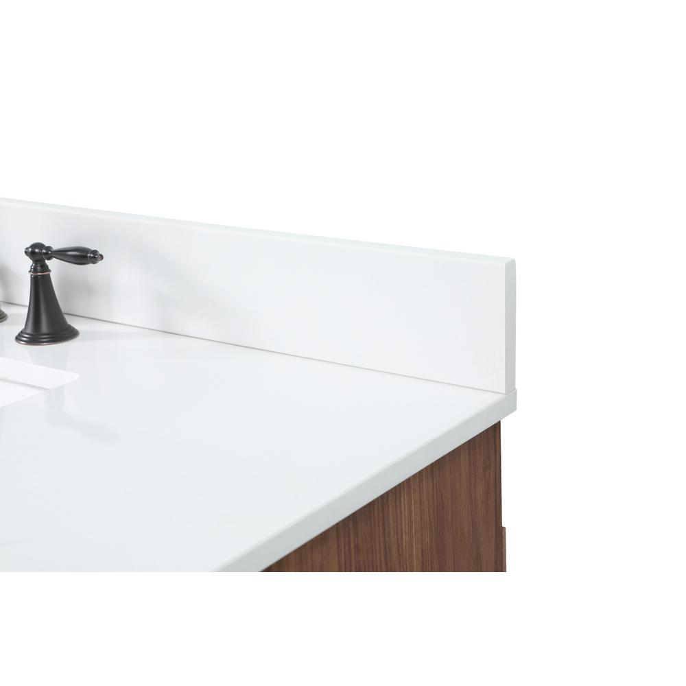 42 inch Single bathroom vanity in walnut brown with backsplash. Picture 11