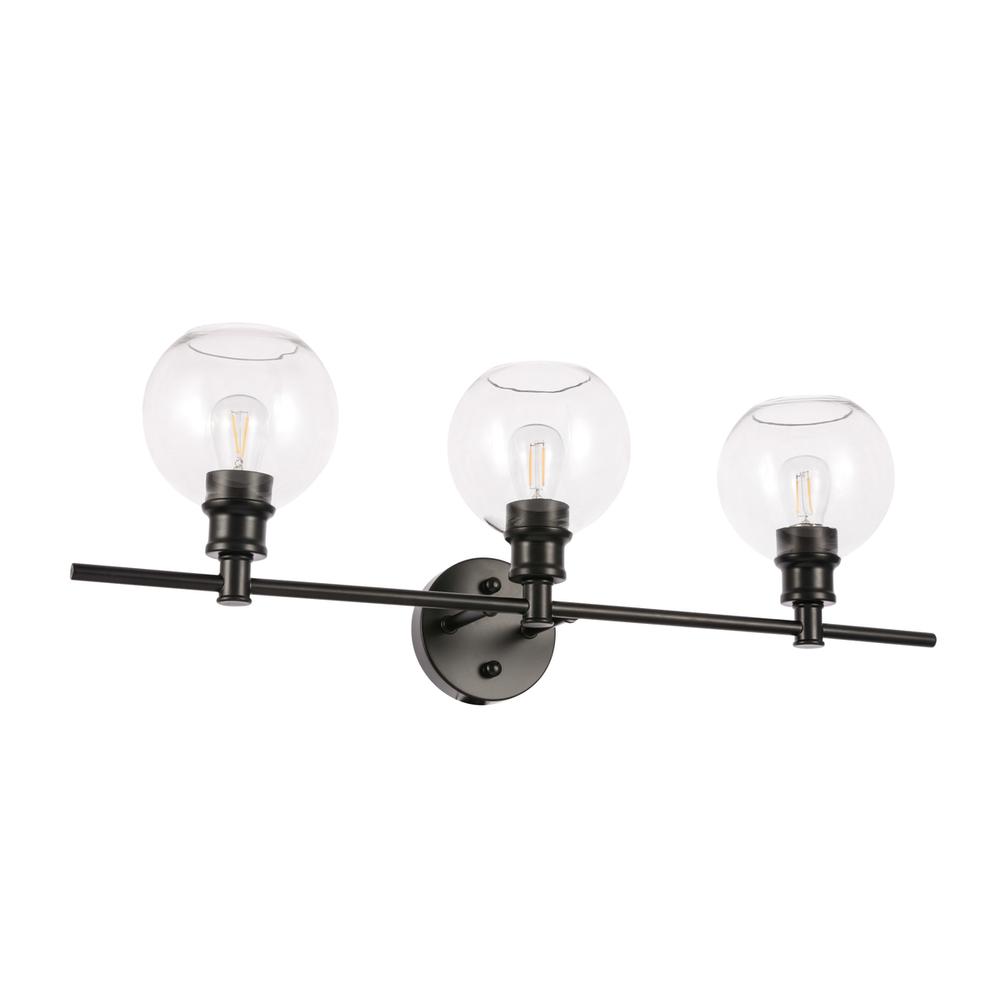 Collier 3 light Black and Clear glass Wall sconce. Picture 4