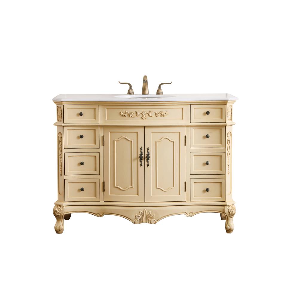 48 in. Single Bathroom Vanity set in light antique beige. Picture 1