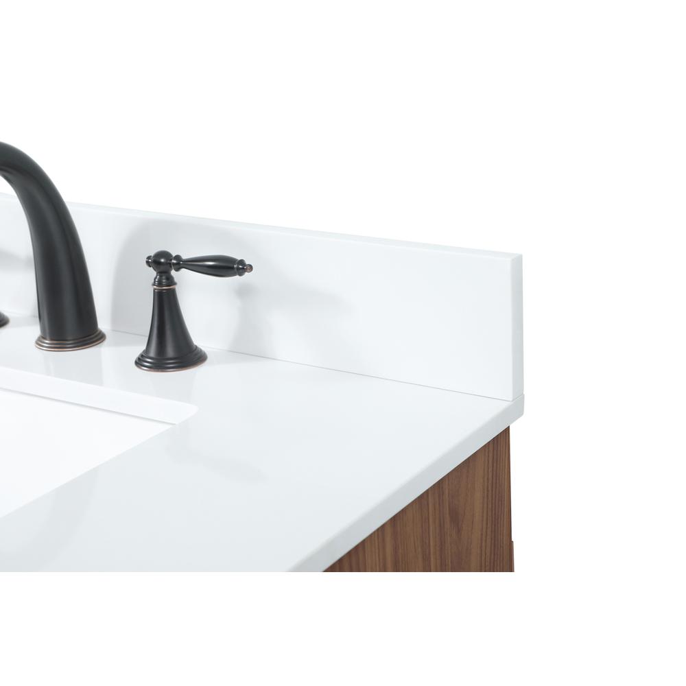 30 inch Single bathroom vanity in walnut brown with backsplash. Picture 11