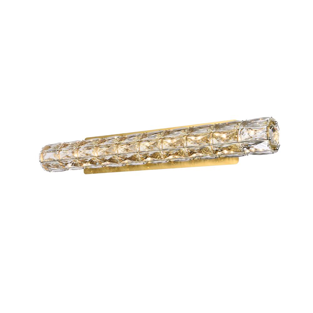 Valetta 30 inch LED linear wall sconce in gold. Picture 2