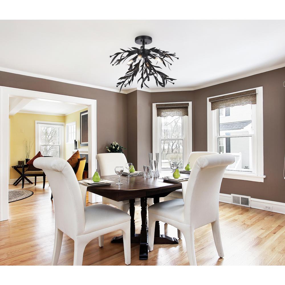 Priscilla 23 inch flush mount in black. Picture 5