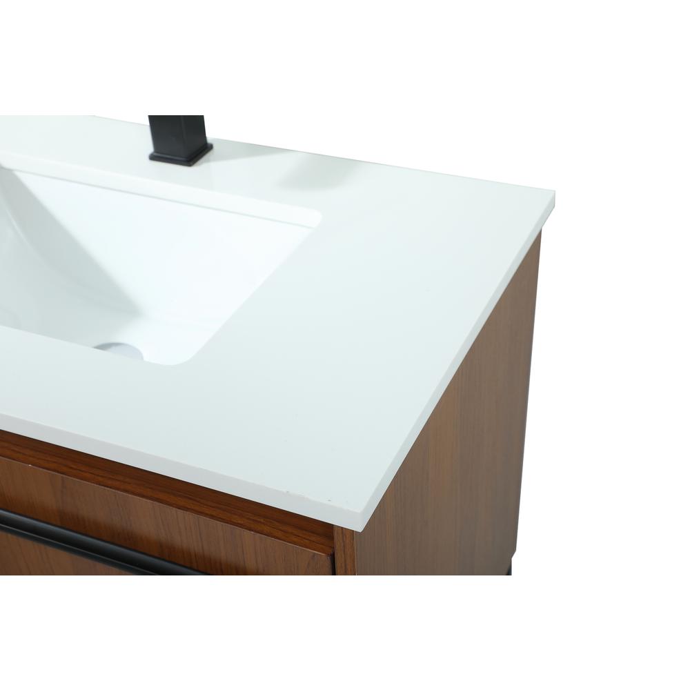 30 inch Single bathroom vanity in teak. Picture 11
