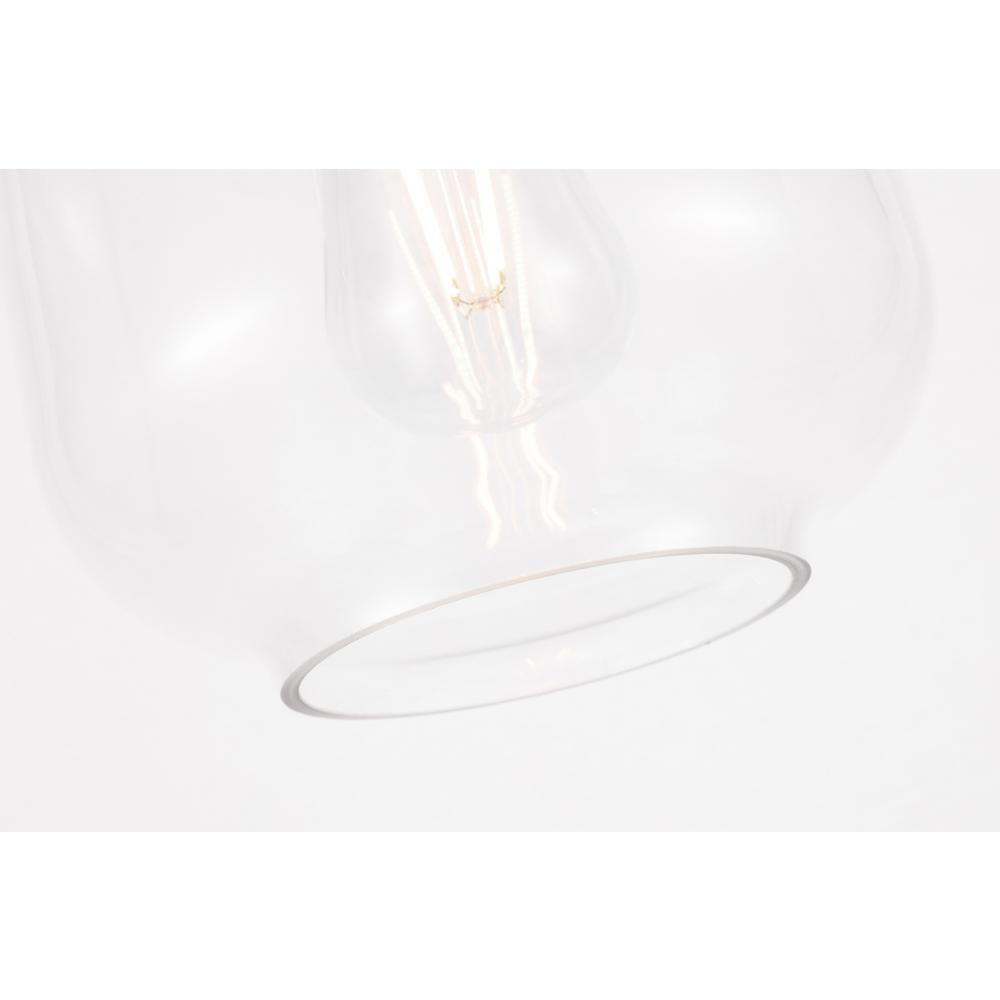 Collier 1 light Black and Clear glass Flush mount. Picture 12