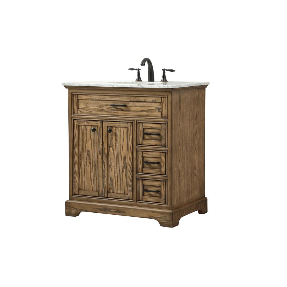 32 inch Single bathroom vanity in driftwood. Picture 7
