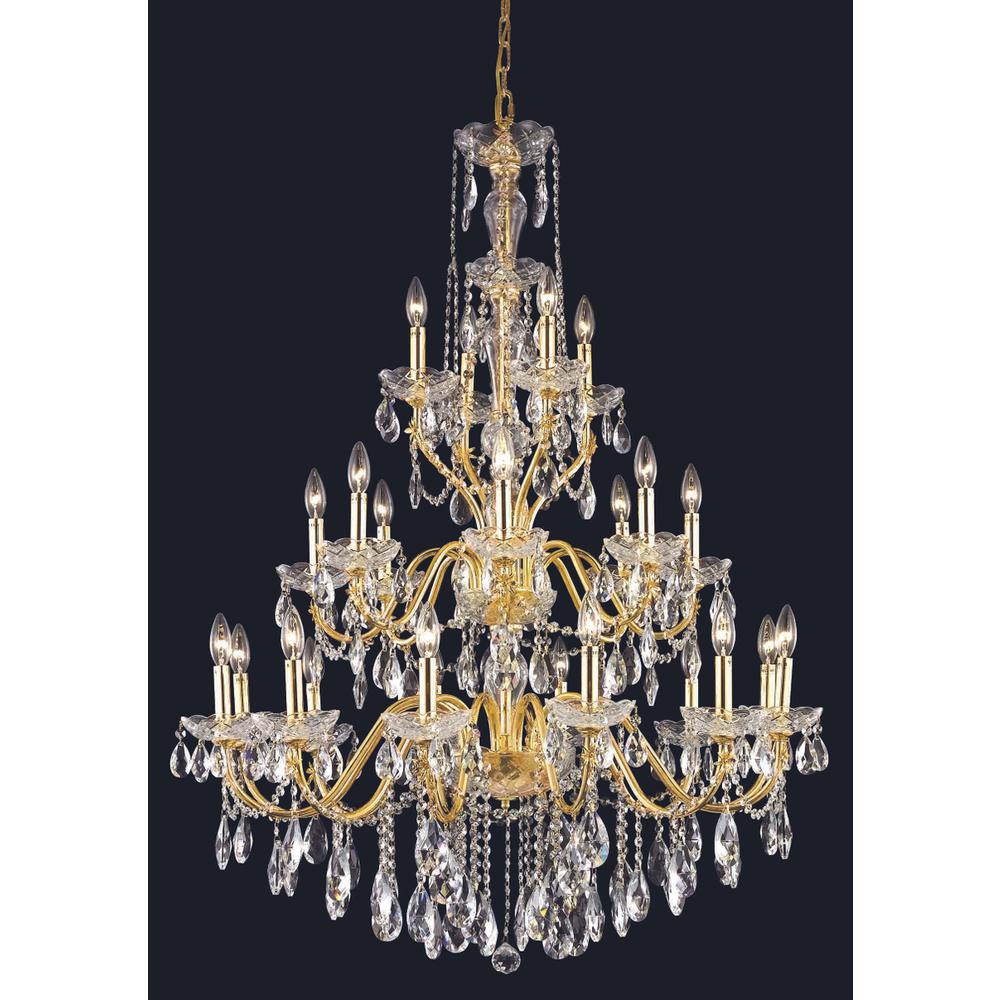 St. Francis 24 light Gold Chandelier Clear Royal Cut Crystal. Picture 1