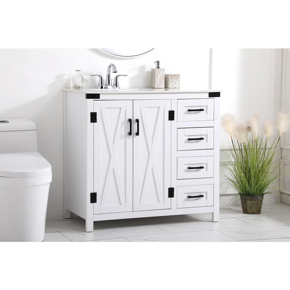 36 inch bathroom vanity in White. Picture 2