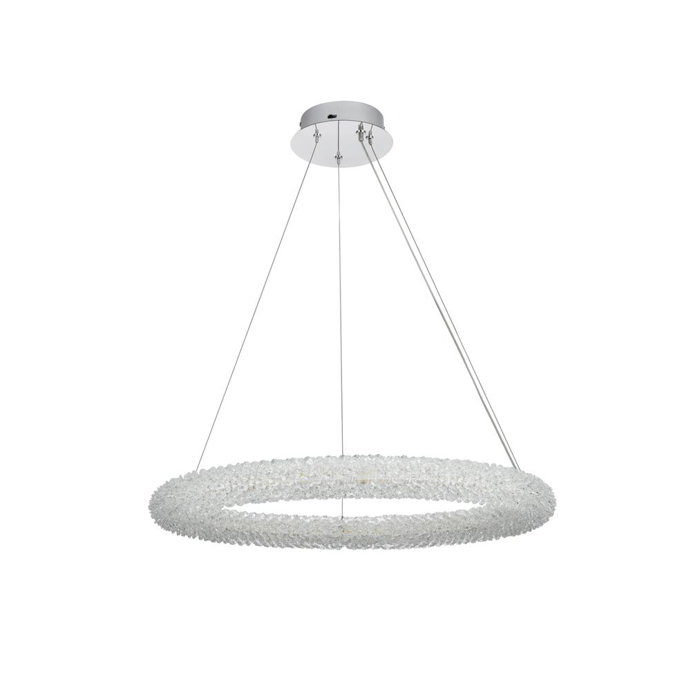 Bowen 26 inch Adjustable LED Chandelier in Chrome. Picture 8