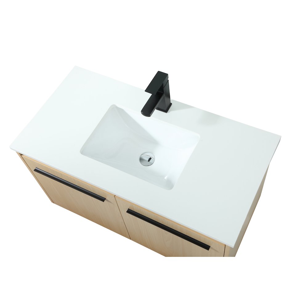 36 Inch Single Bathroom Vanity In Maple. Picture 11