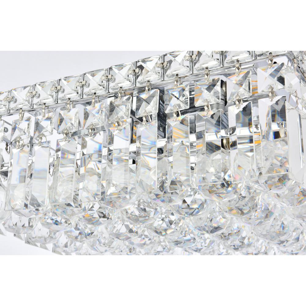 Maxime 4 light Chrome Flush Mount Clear Royal Cut Crystal. Picture 4