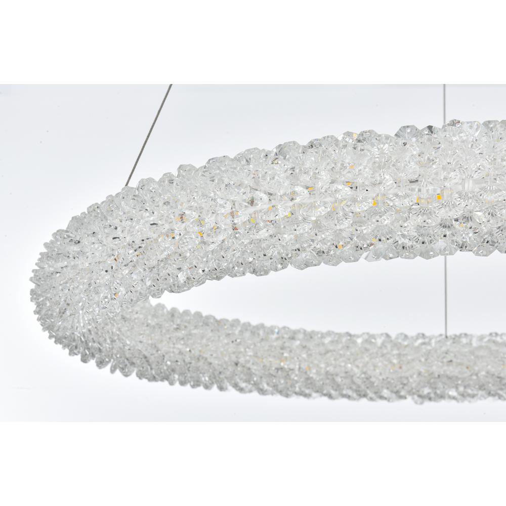 Bowen 24 inch Adjustable LED Chandelier in Chrome. Picture 6