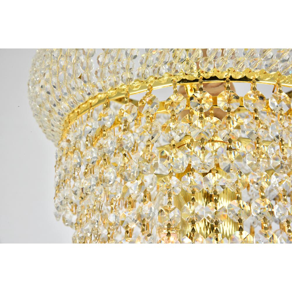Primo 14 light Gold Chandelier Clear Royal Cut Crystal. Picture 3