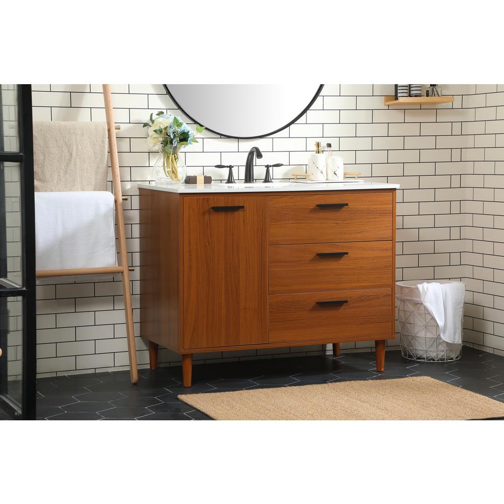 42 inch bathroom vanity in Teak. Picture 2