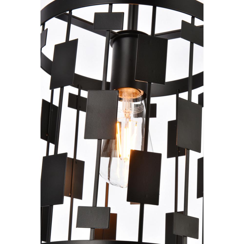 Levante 1 light pendant in black. Picture 4