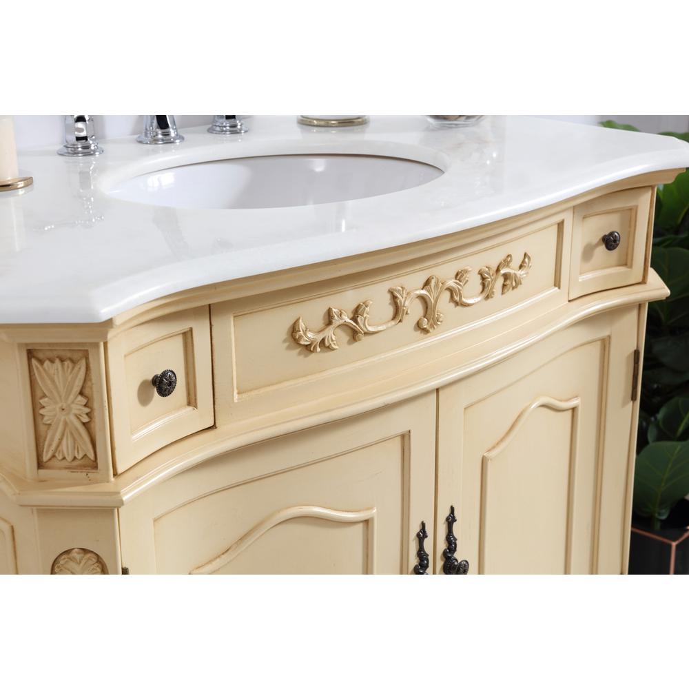 36 inch Single Bathroom vanity in light antique beige. Picture 4