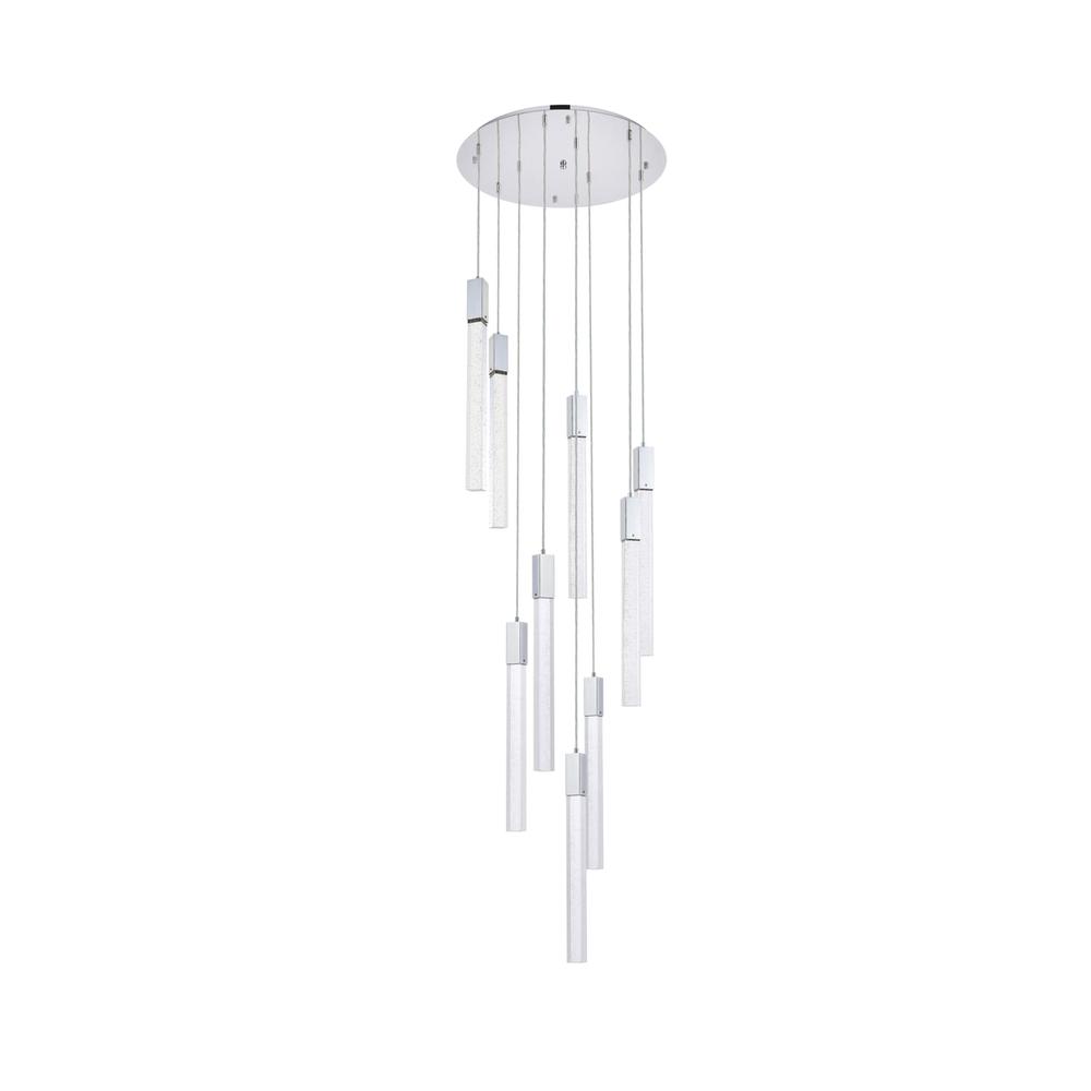 Weston 9 lights pendant in chrome. Picture 6