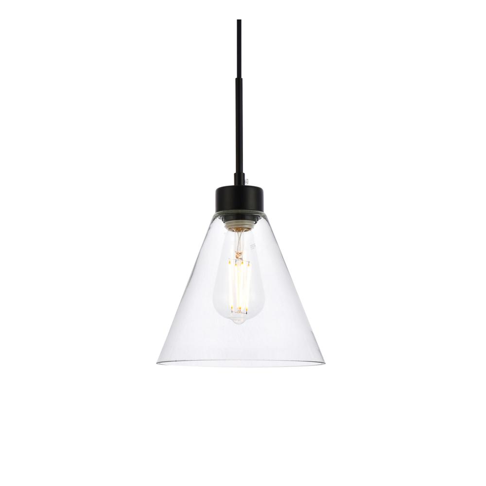 Mera 1 light black pendant. Picture 2
