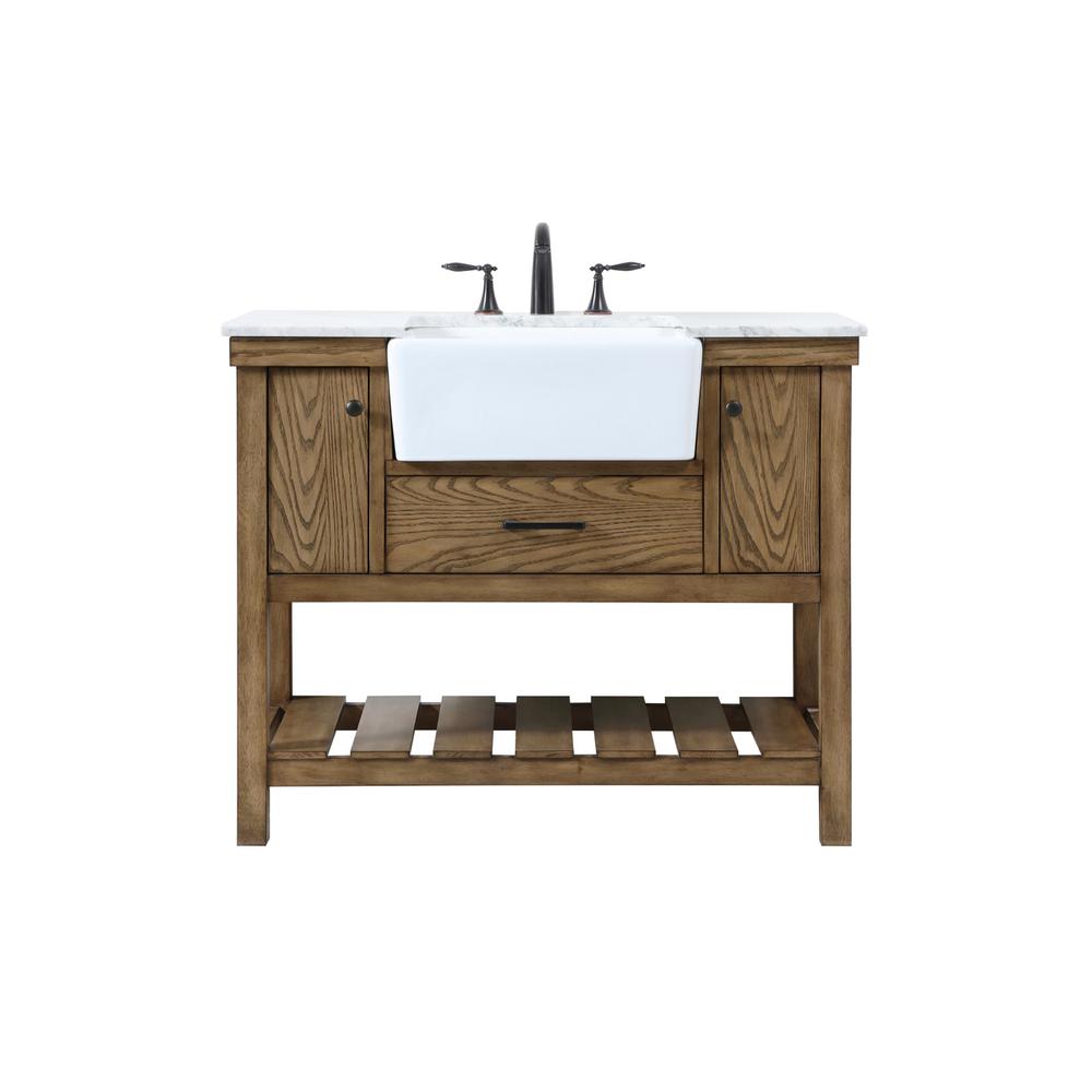 42 inch Single bathroom vanity in driftwood. Picture 1
