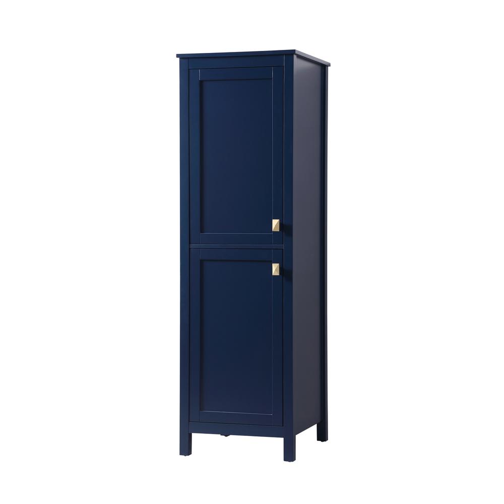 20 Inch Wide Bathroom Linen Storage Freestanding Cabinet In Blue. Picture 2