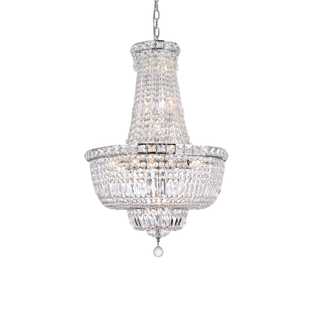 Tranquil 22 light Chrome Chandelier Clear Royal Cut Crystal. Picture 2