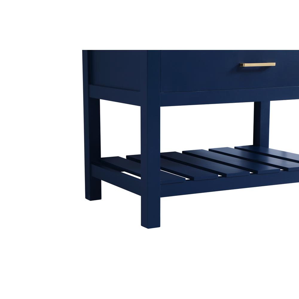 36 inch Single bathroom vanity in blue with backsplash. Picture 13