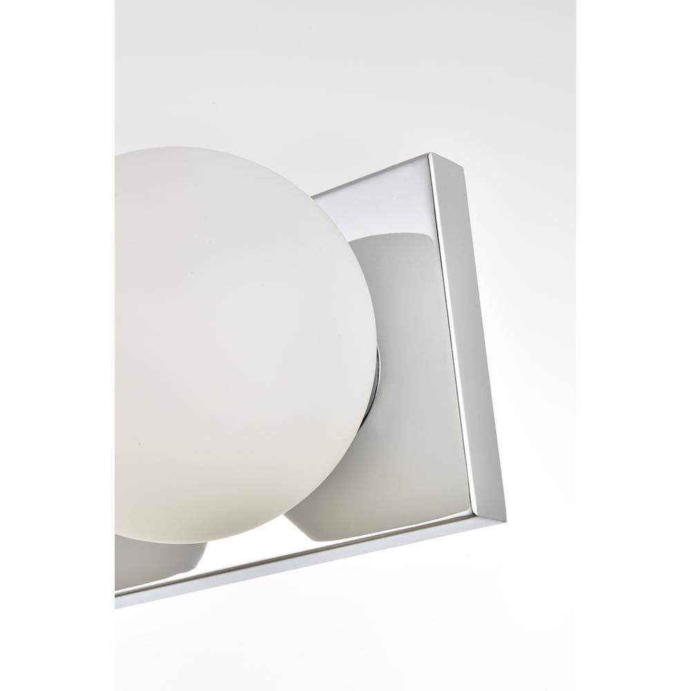 Jaylin 4 light Chrome and frosted white Bath Sconce. Picture 4