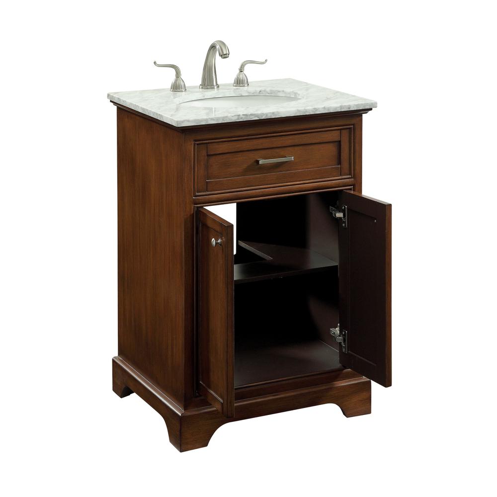 24 In. Single Bathroom Vanity Set In Teak. Picture 2