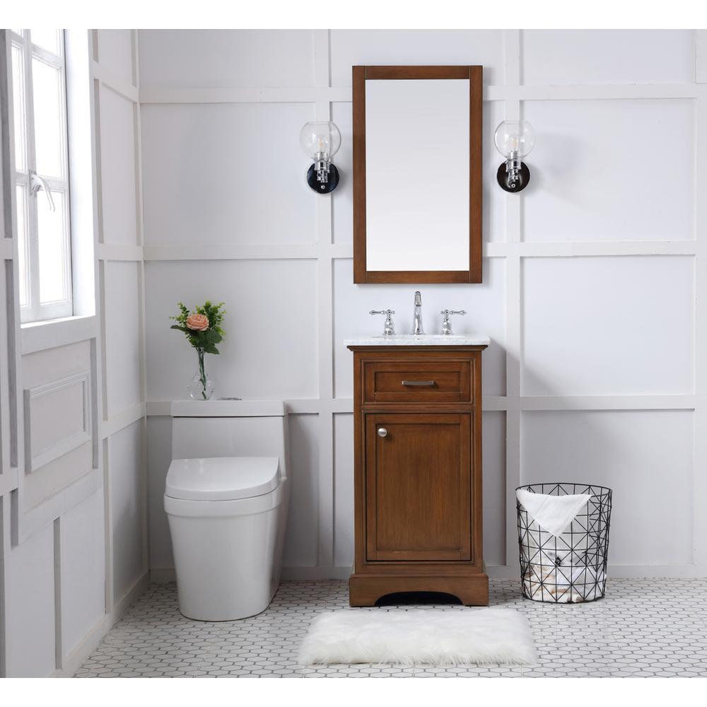 19 in. Single Bathroom Vanity set in teak. Picture 7