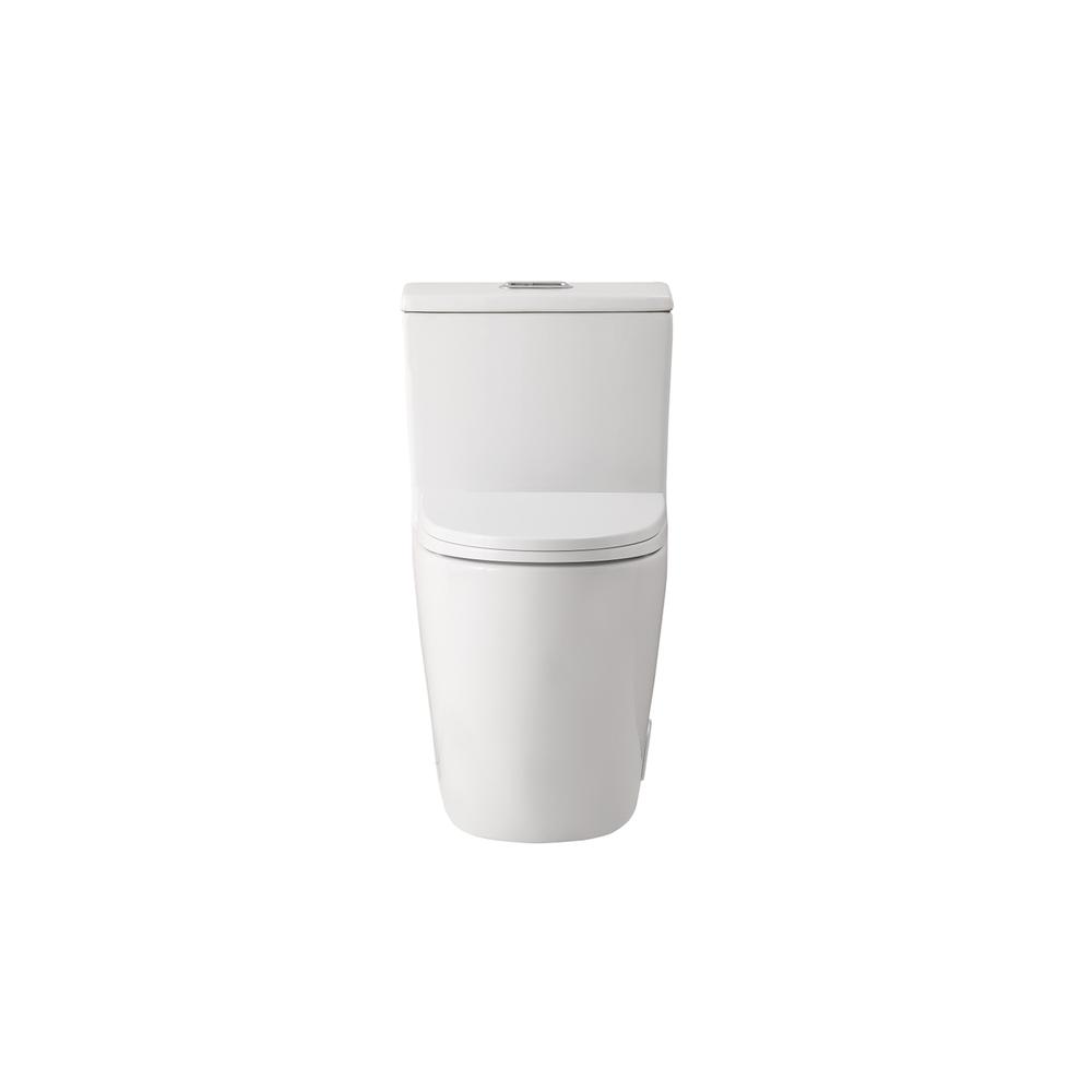 Winslet One-piece elongated Toilet 28x16x29 in White. Picture 1