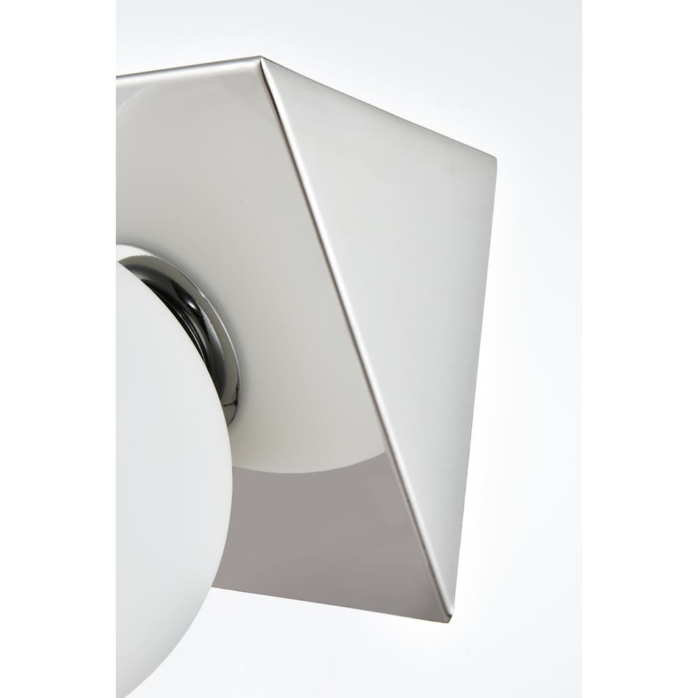 Jillian 1 light Chrome and frosted white Bath Sconce. Picture 4