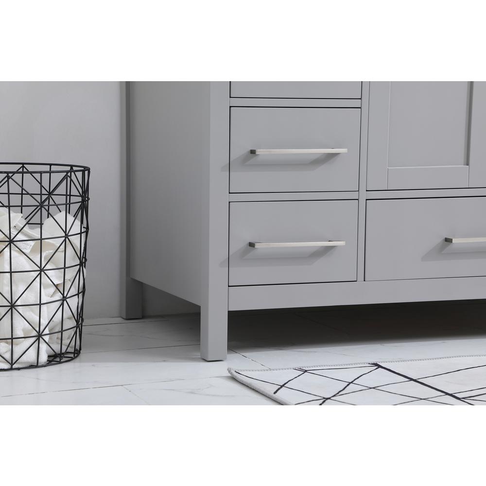 48 inch Single Bathroom Vanity in Gray with Backsplash. Picture 6