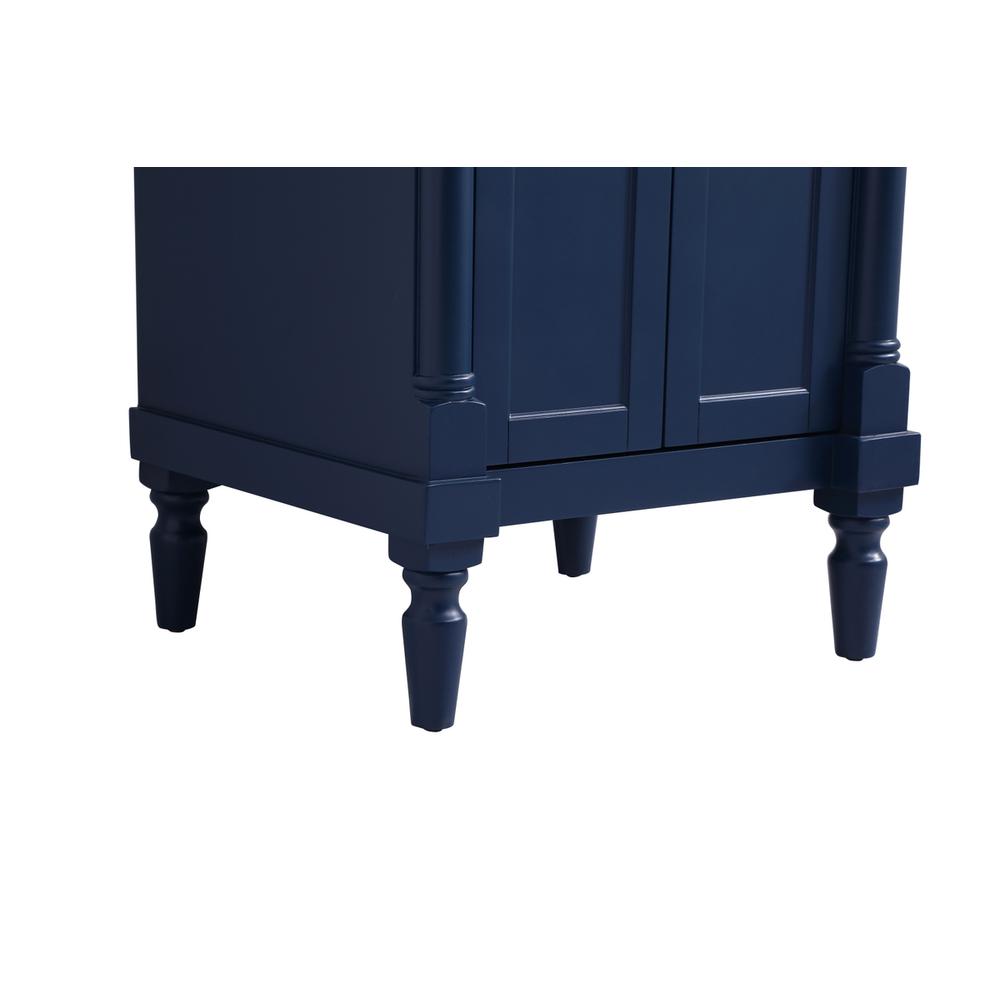 24 inch Single bathroom vanity in blue. Picture 13