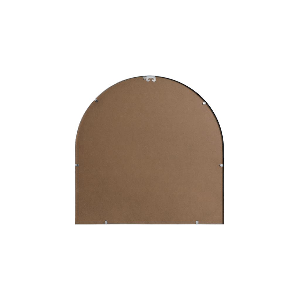 Metal Frame Arch Mirror 30x30 Inch in Silver. Picture 8