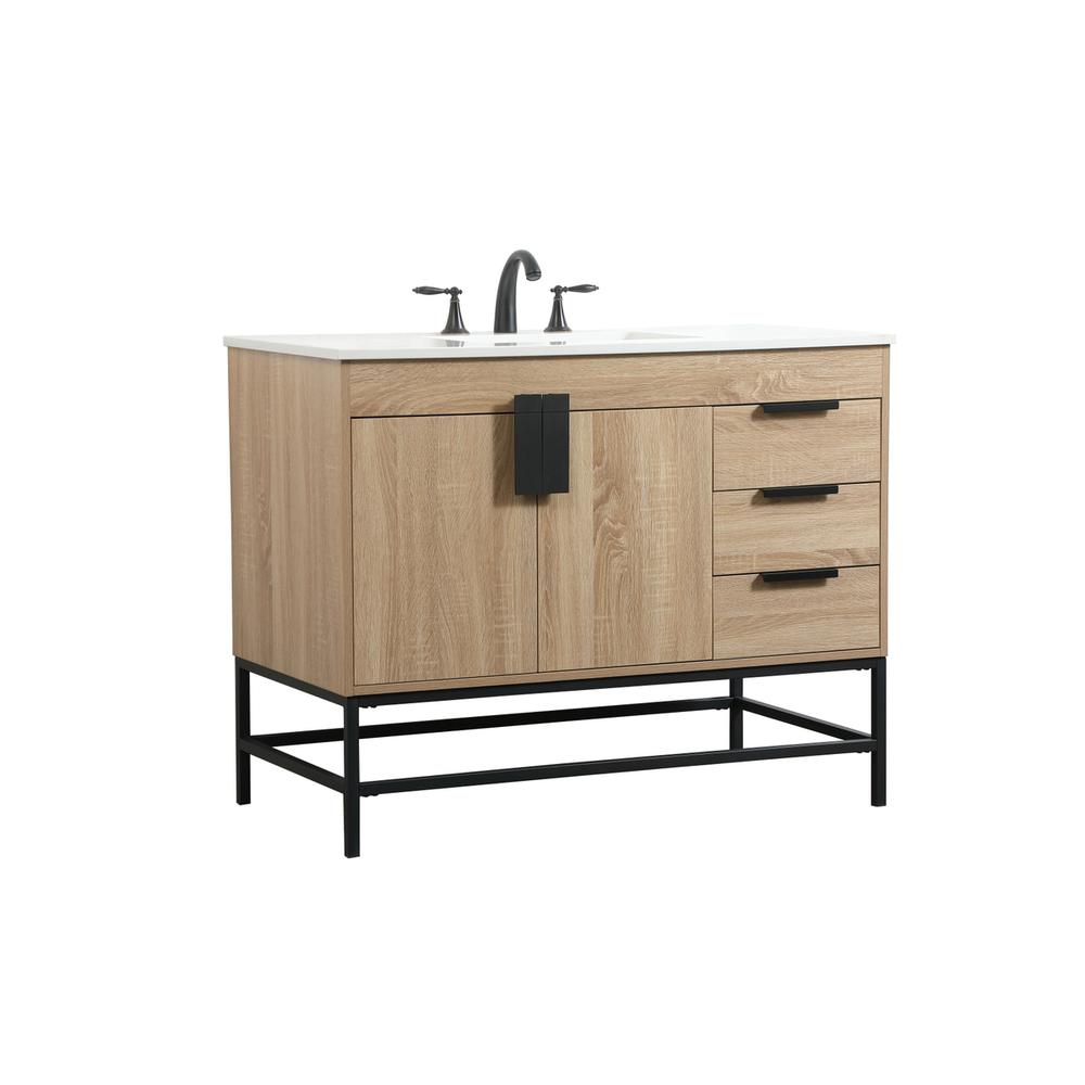 42 inch Single bathroom vanity in mango wood. Picture 7