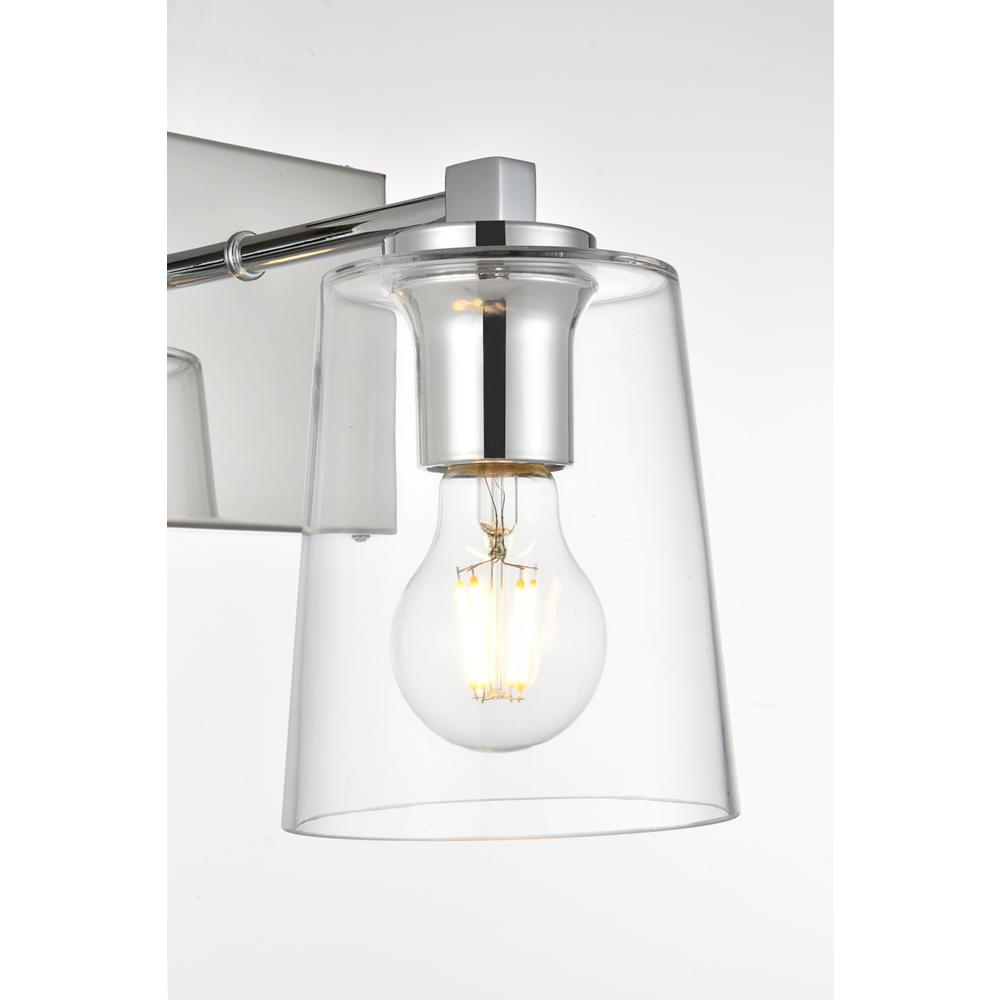 Kacey 1 light Chrome and Clear Bath Sconce. Picture 4