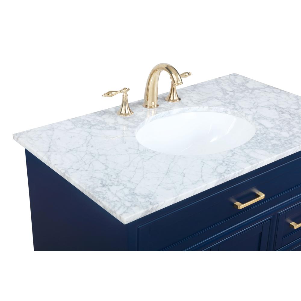 36 inch Single bathroom vanity in Blue. Picture 11