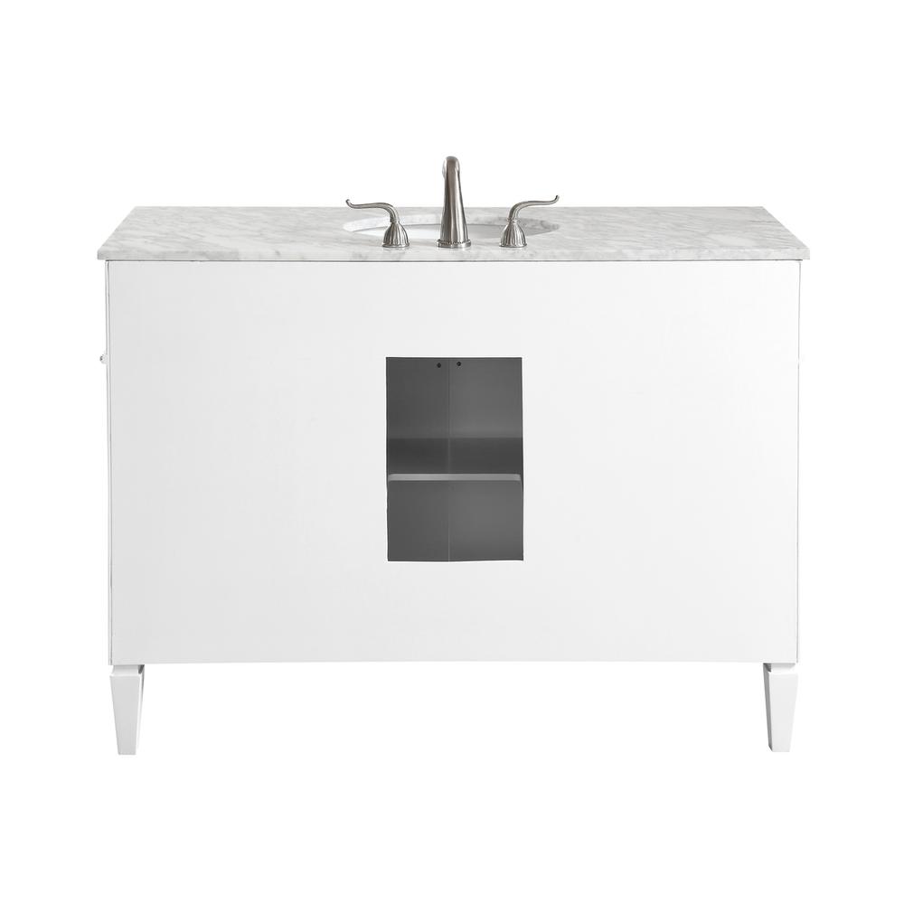 48 In. Single Bathroom Vanity Set In White. Picture 8