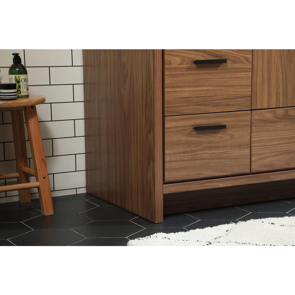 42 inch Single bathroom vanity in walnut brown. Picture 6