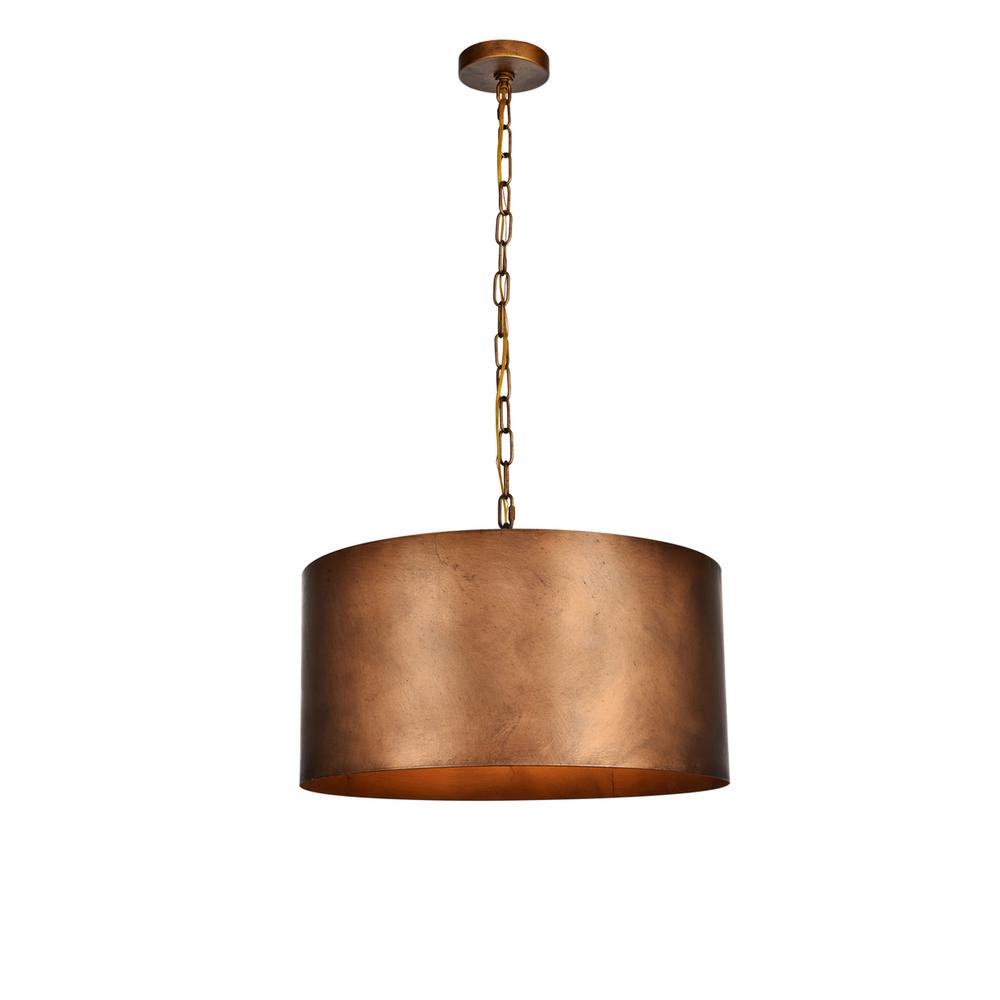 Miro Collection Pendant D20 H11.75 Lt:3 Manual Brass Finish. Picture 1