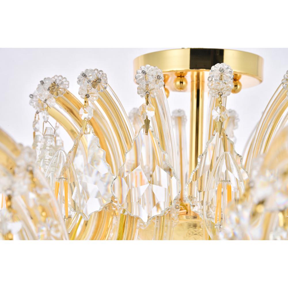 Maria Theresa 8 light Gold Flush Mount Clear Royal Cut Crystal. Picture 4
