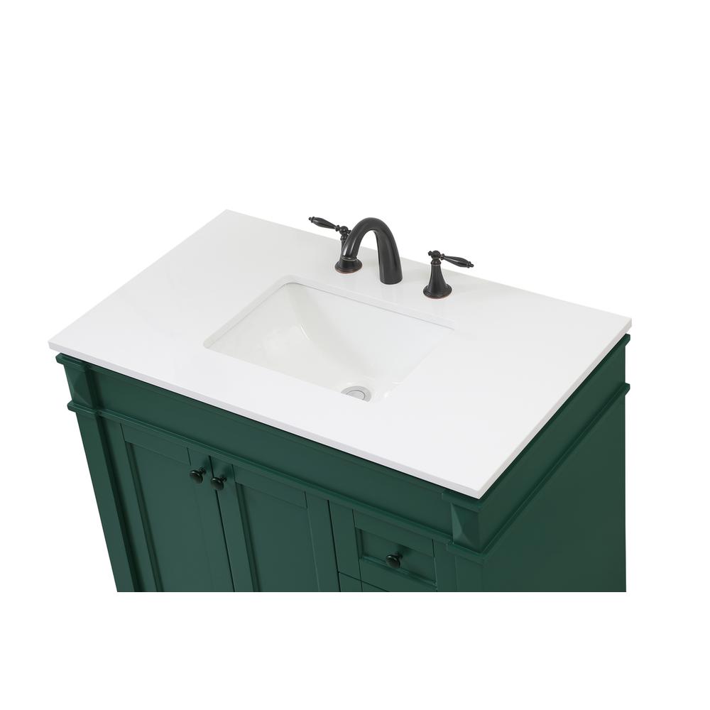 36 inch Single bathroom vanity in green. Picture 10