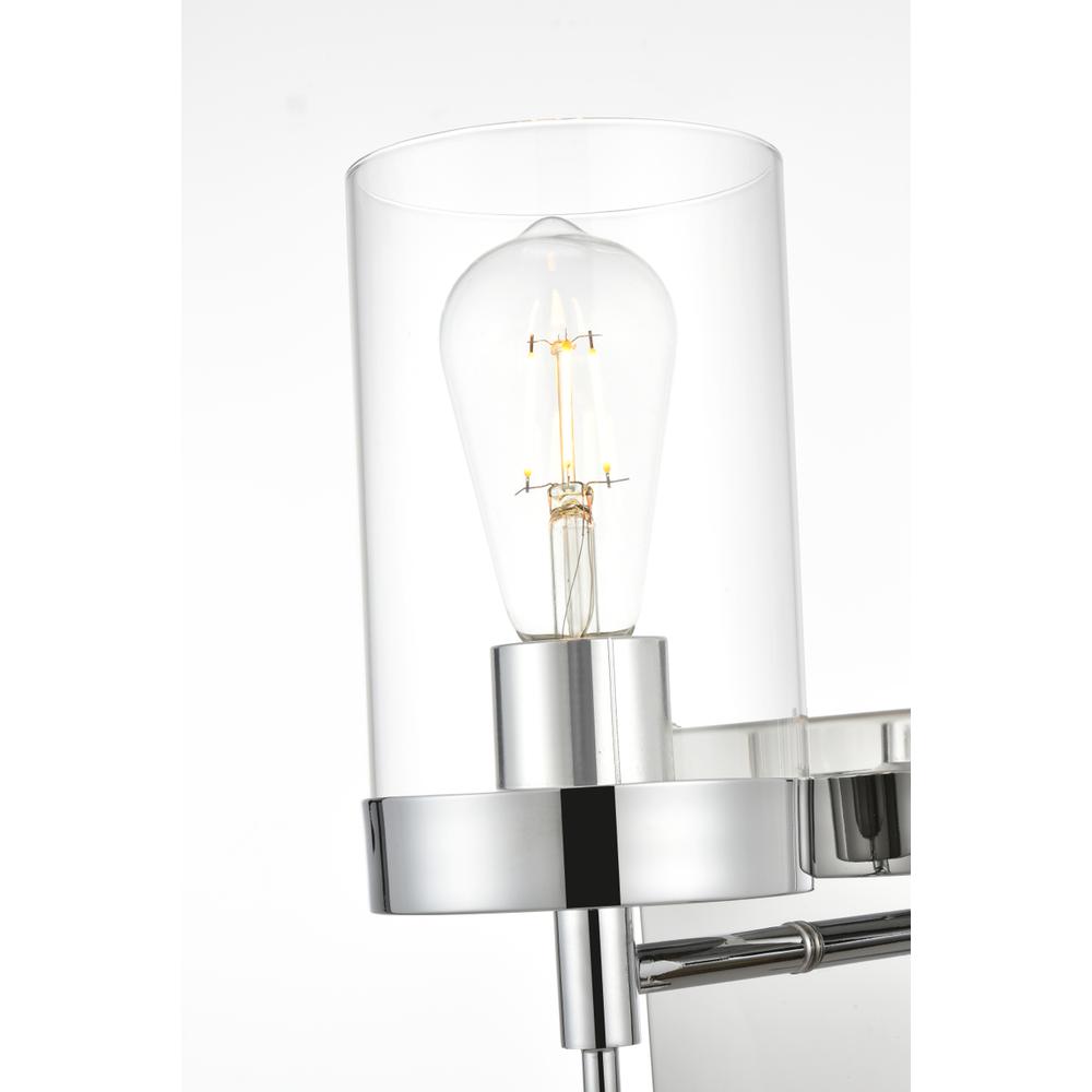 Benny 1 light Chrome and Clear Bath Sconce. Picture 4