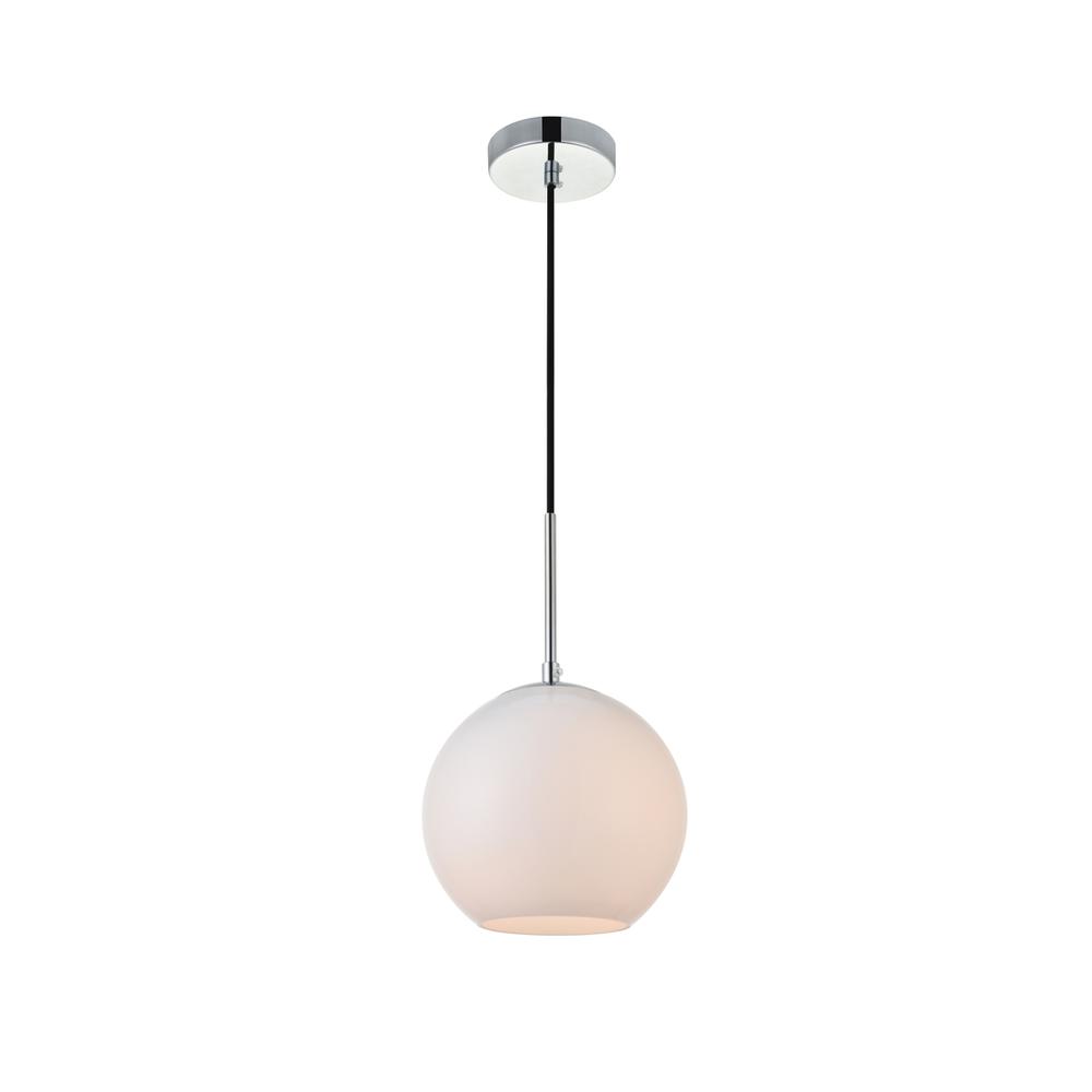 Baxter 1 Light Chrome Pendant With Frosted White Glass. Picture 2
