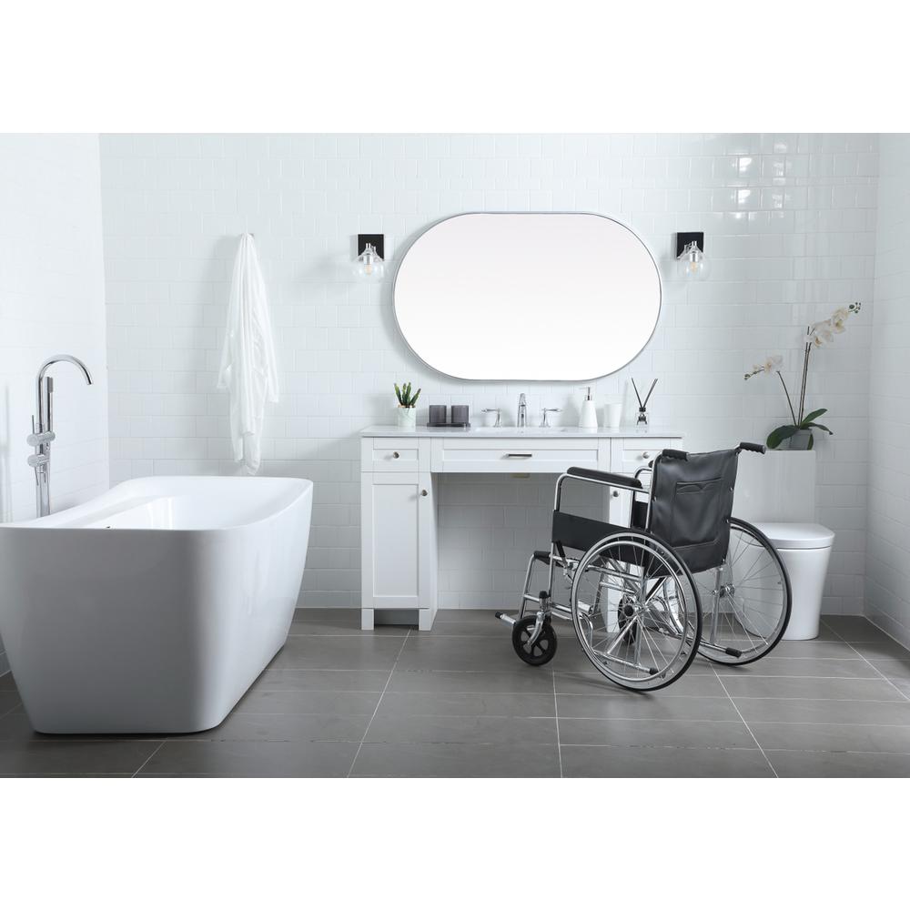 54 Inch ADA Compliant Bathroom Vanity In White. Picture 4