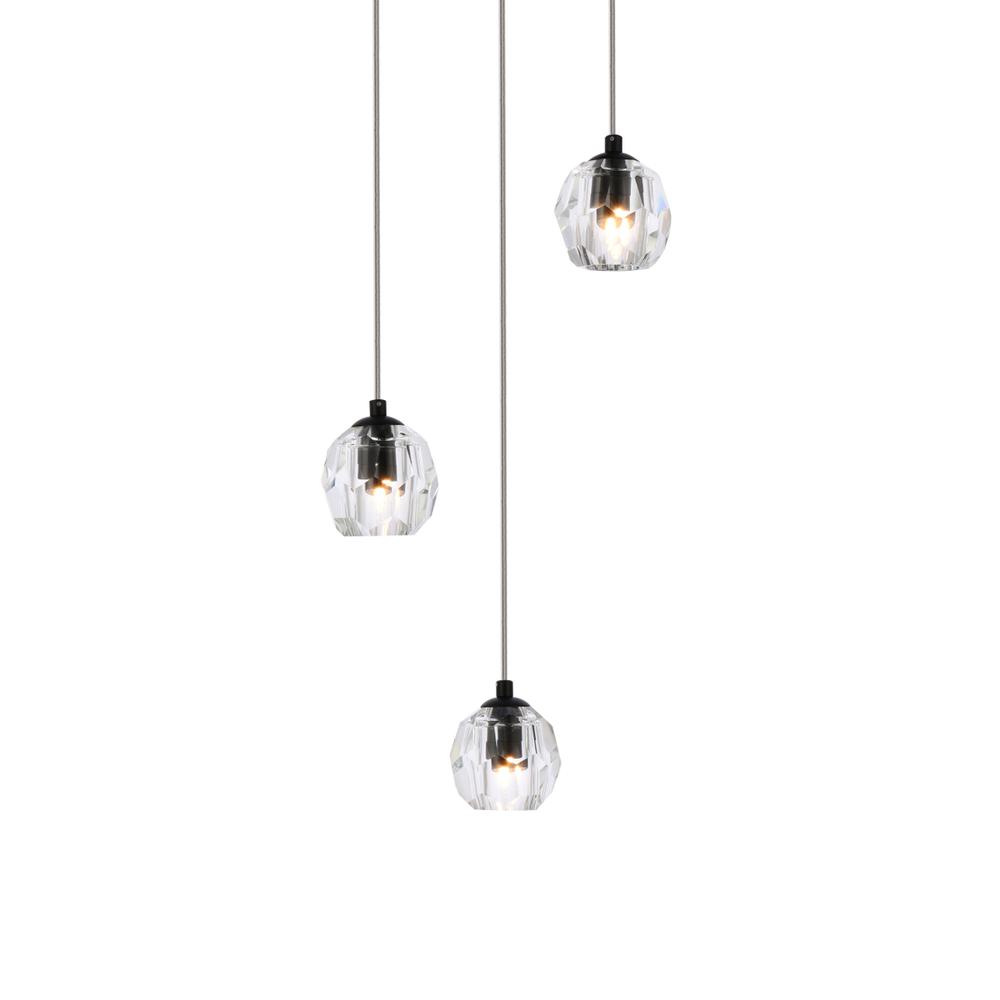 Eren 3 lights Black pendant. Picture 2