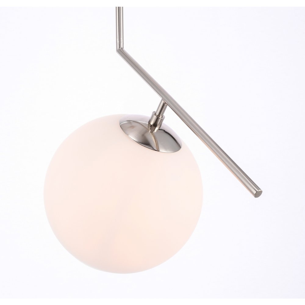 Ryland 1 Light Chrome And Frosted White Glass Pendant. Picture 9