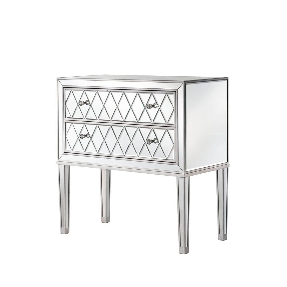 Nightstand 2 drawers 34in. W x 16in. D x 34in. H in antique silver paint. Picture 12